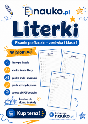Literki – pisanie po śladzie dla zerówki i klasy 1 | PDF do druku