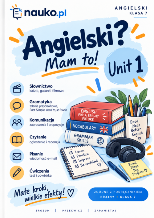 Angielski_ Mam to! Angielski? Mam to! – klasa 7, Unit 1 | Brainy – powtórka, ćwiczenia i test PDF