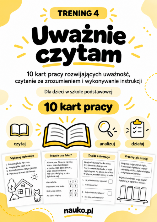Trening koncentracji - 4 uwaznie czytam -nauko.pl Trening koncentracji - 4 uwaznie czytam -nauko.pl