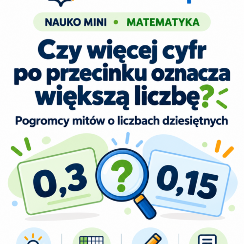 NAUKO MINI – Czy więcej cyfr po przecinku oznacza większą liczbę? | Liczby dziesiętne – ćwiczenia PDF