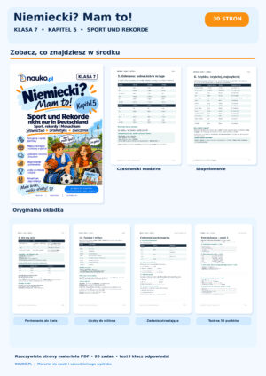 NAUKO_Kapitel_5_podglad_A4_oryginalne_strony Niemiecki? Mam to! – klasa 7, Kapitel 5 | Deutschtour FIT neu – powtórka i test PDF