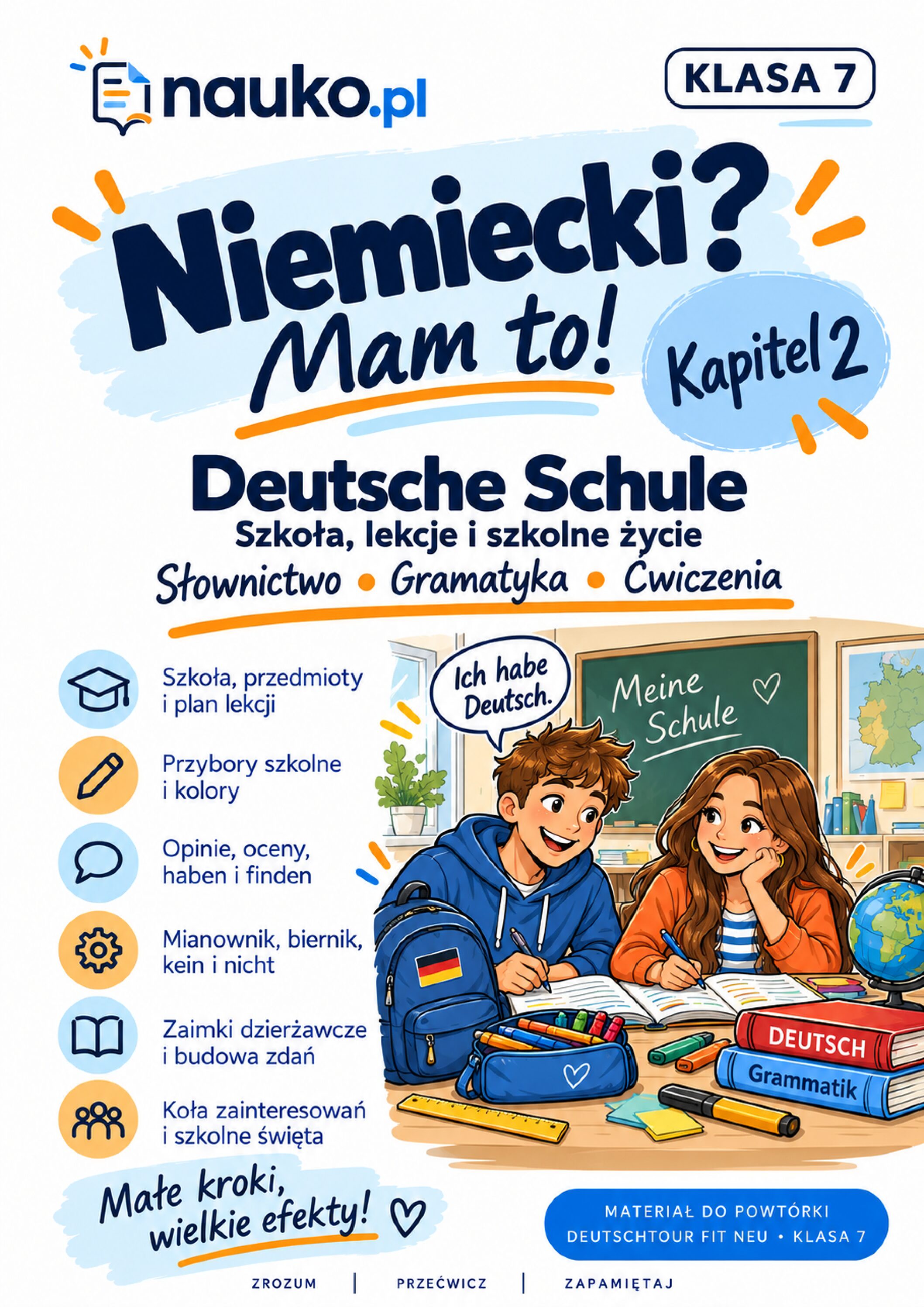 Niemiecki? Mam to! – klasa 7, Kapitel 2 | Deutschtour FIT neu – powtórka i test PDF