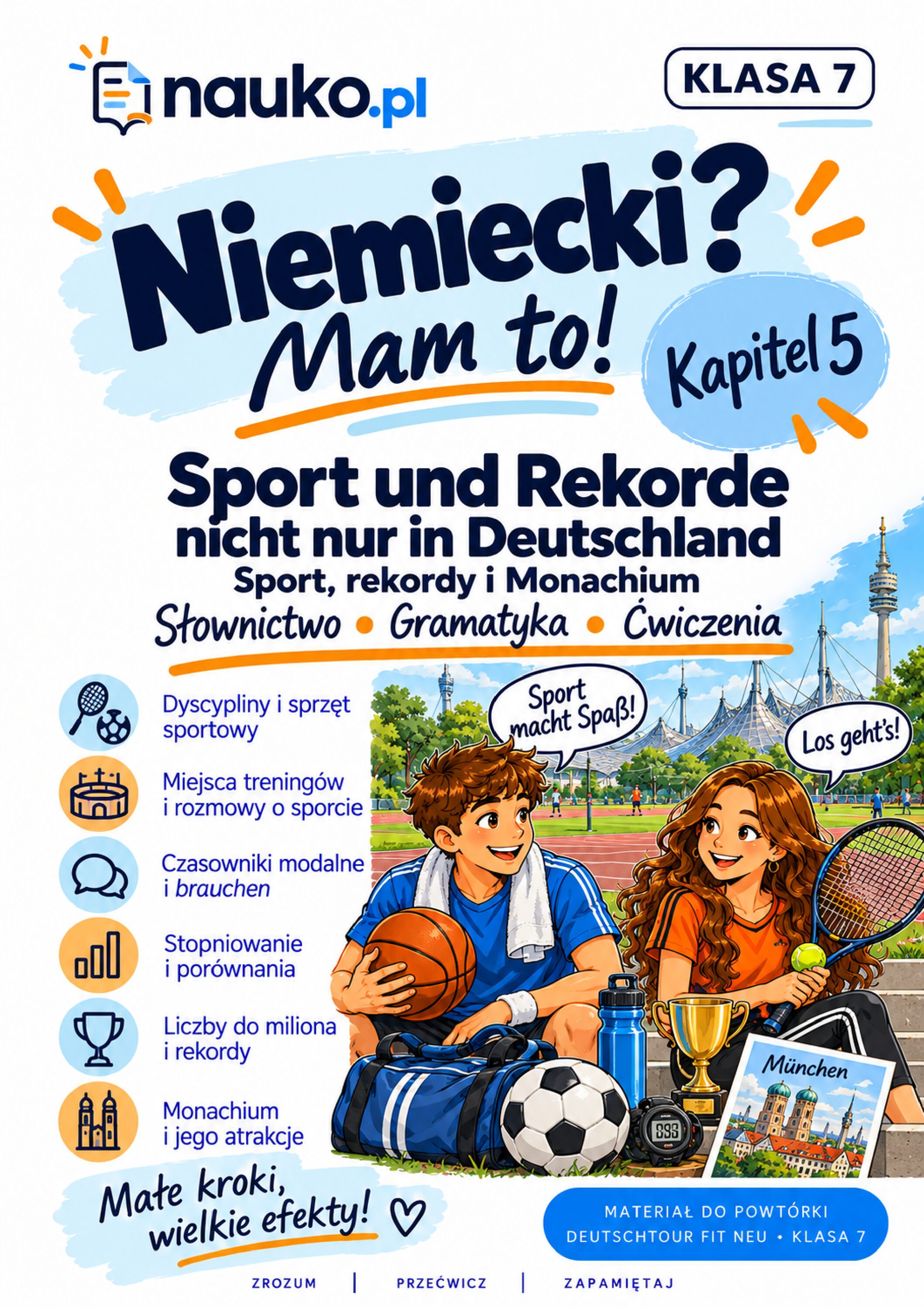 Niemiecki? Mam to! – klasa 7, Kapitel 5 | Deutschtour FIT neu – powtórka i test PDF